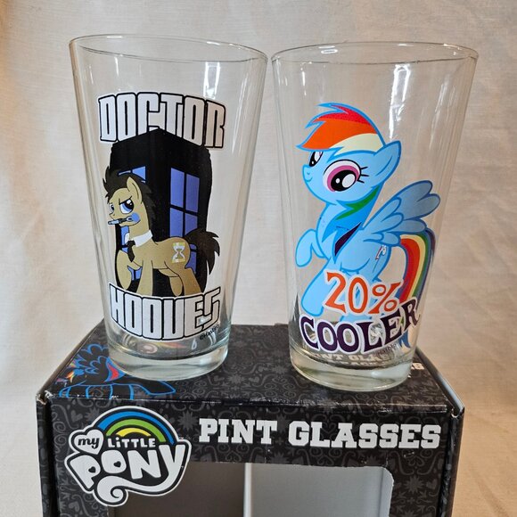 My Little Pony Pint Glasses 2-Pack Set - Hasbro - 2013 - Picture 2 of 7